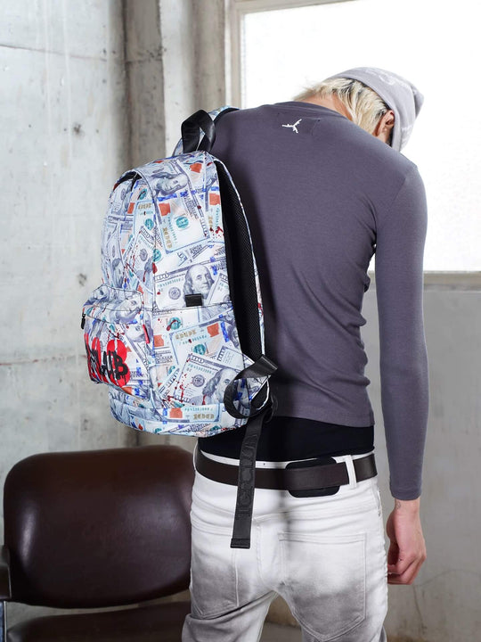 TGFCLUB Graffiti Dollar Bill All Over Printed Backpack | Face 3 Face