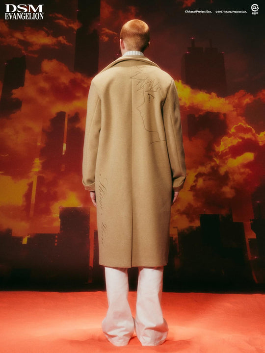 DSM x EVA Shinji Ikari Embroidered Long Coat | Face 3 Face