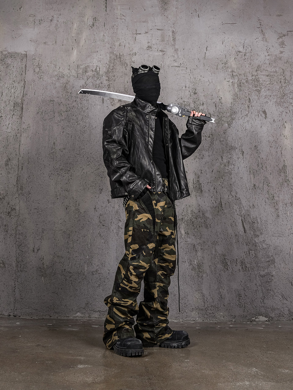 UNDERWATER Distressed Motorcycle Leather Jacket | Face 3 Face