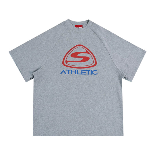 S45 Athletic Logo Distressed Raglan Short Sleeve Tee | Face 3 Face