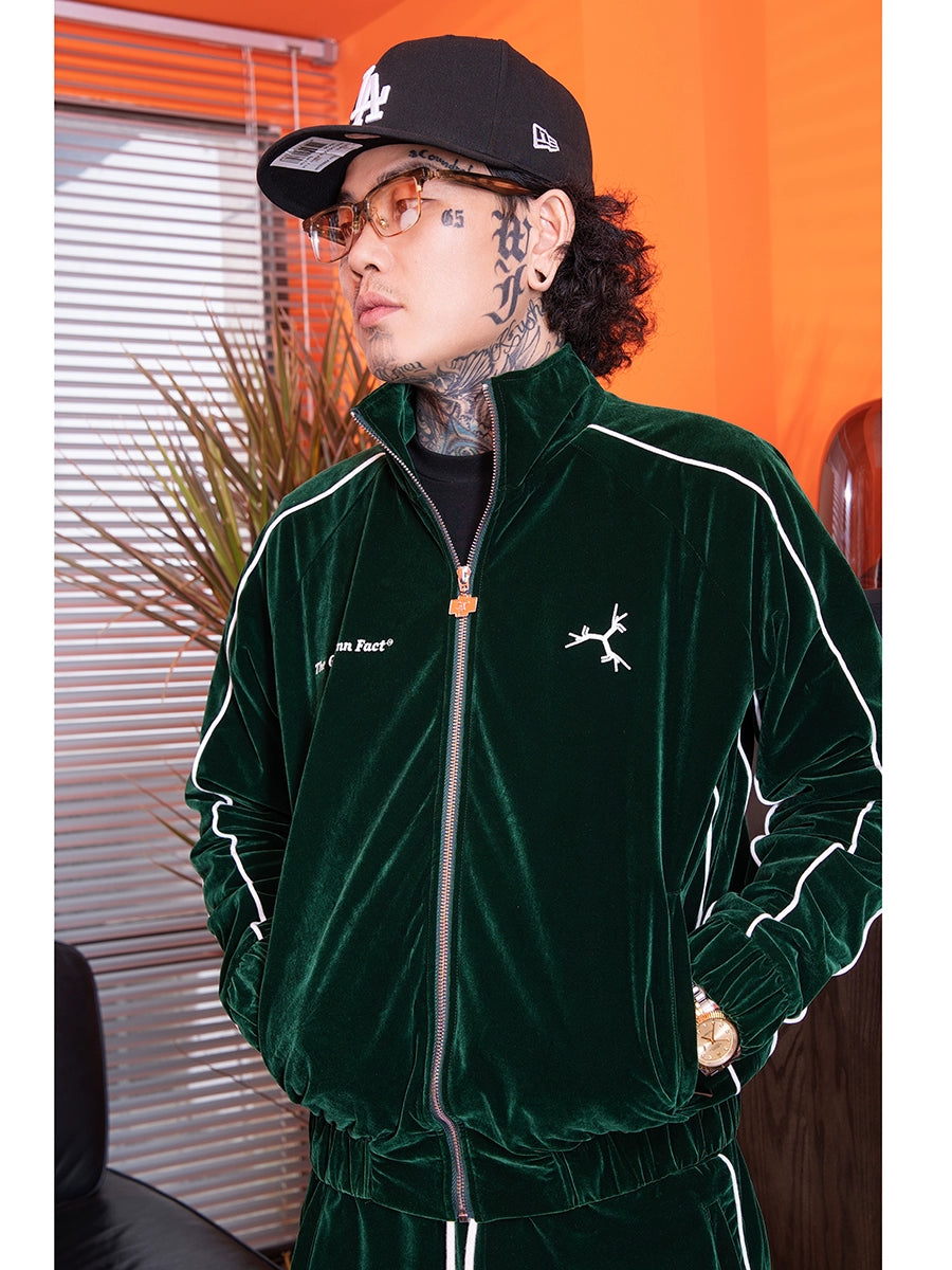 TGFCLUB Velvet Logo Track Jacket and Track Pants | Face 3 Face