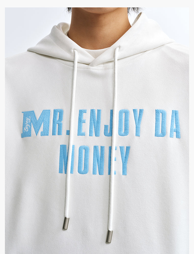 MEDM Basic Letter Logo Suede Hoodie | Face 3 Face