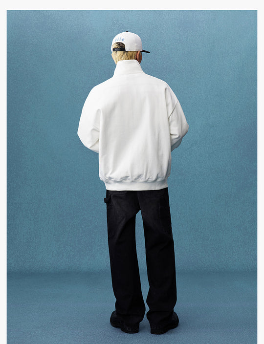 MEDM Half-Zip Logo Embroidered Sweatshirt | Face 3 Face