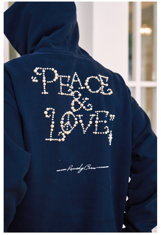 Remedy PEACE LOVE Pearl Embroidered Hoodie | Face 3 Face