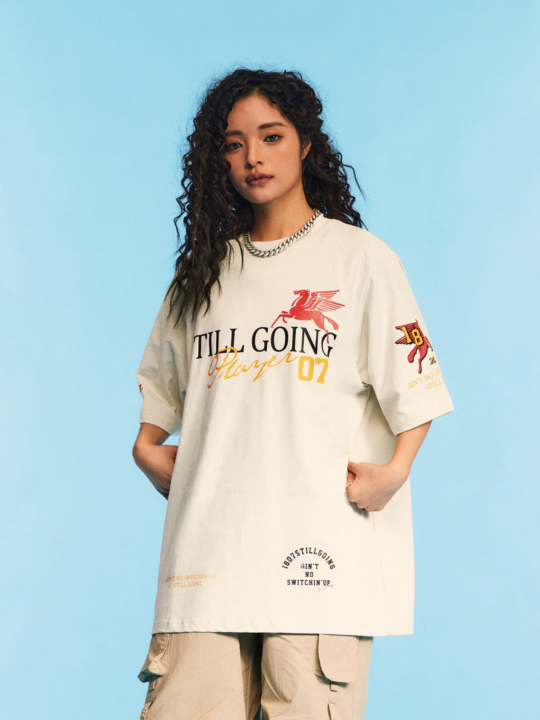 1807 Pegasus Print Raglan Tee | Face 3 Face