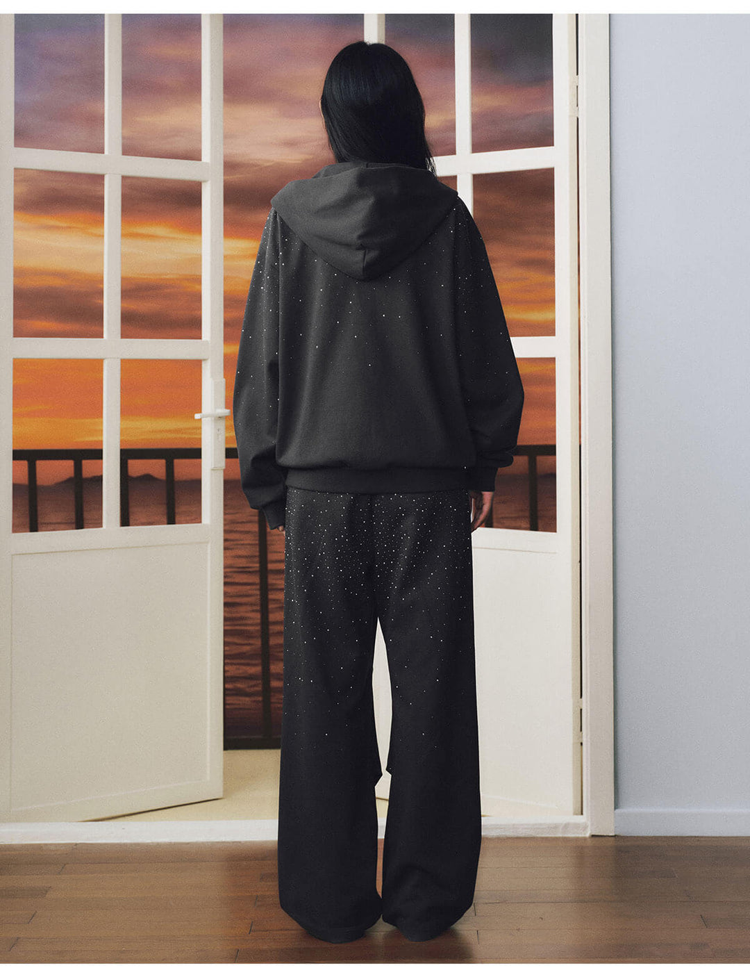 MEDM Starry Sky Rhinestone Baggy Sweatpants | Face 3 Face