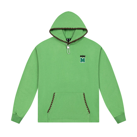MEDM Color Clashing Shell Embroidery Hoodie