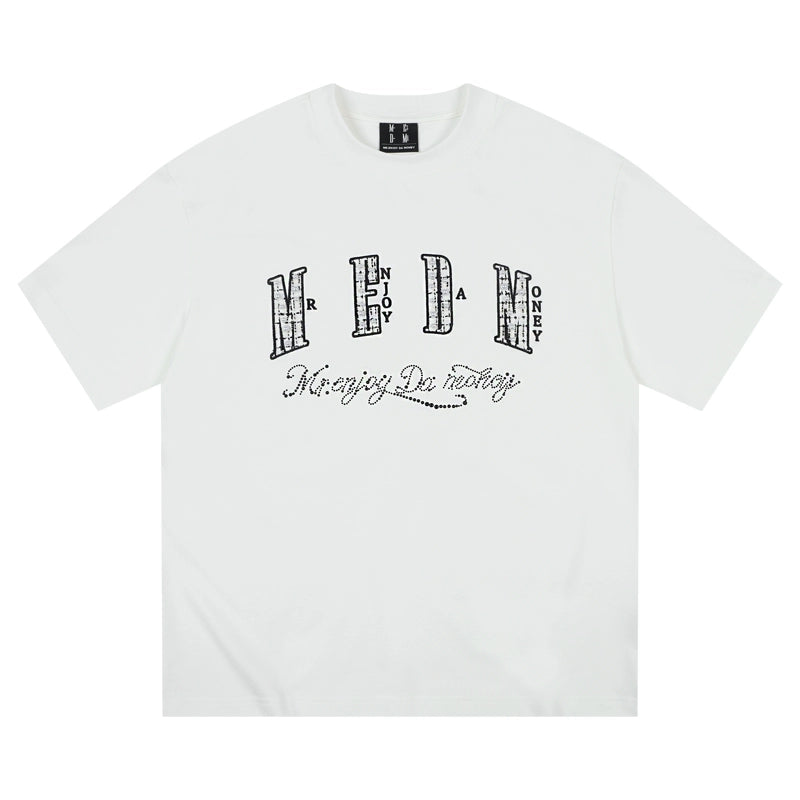 MEDM Pearl Lace Patch Embroidery Tee | Face 3 Face