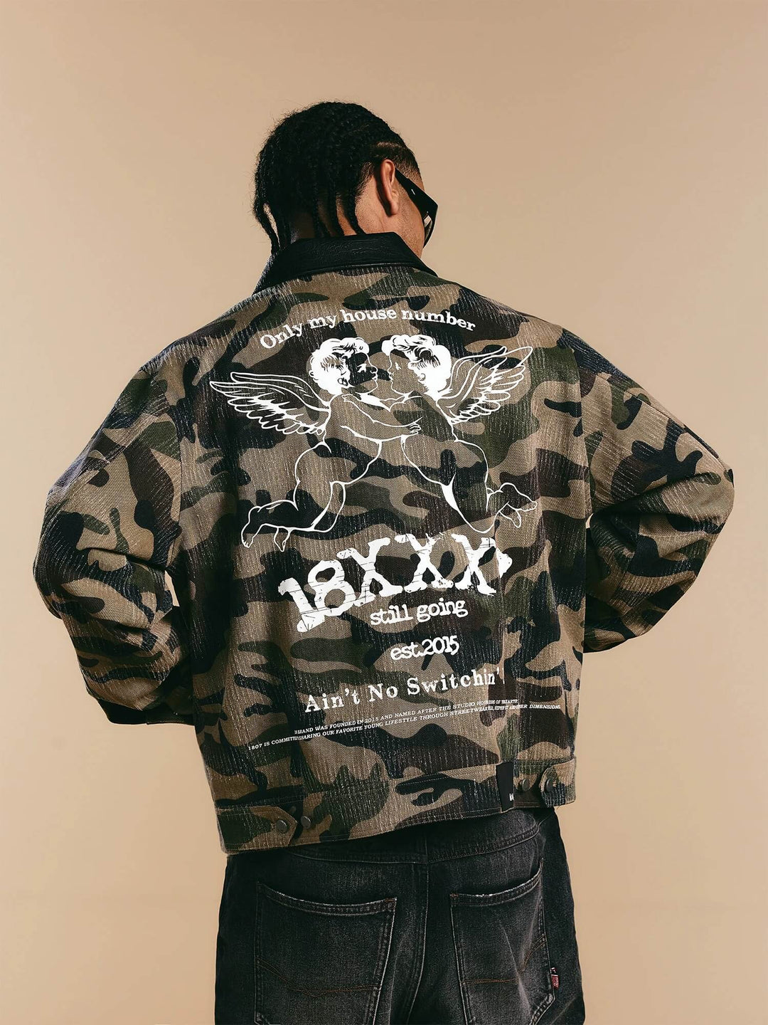 1807 18X7 Camouflage Print Detroit Jacket | Face 3 Face