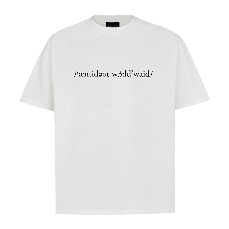 ANTIDOTE Small Letter Logo Printed Tee | Face 3 Face