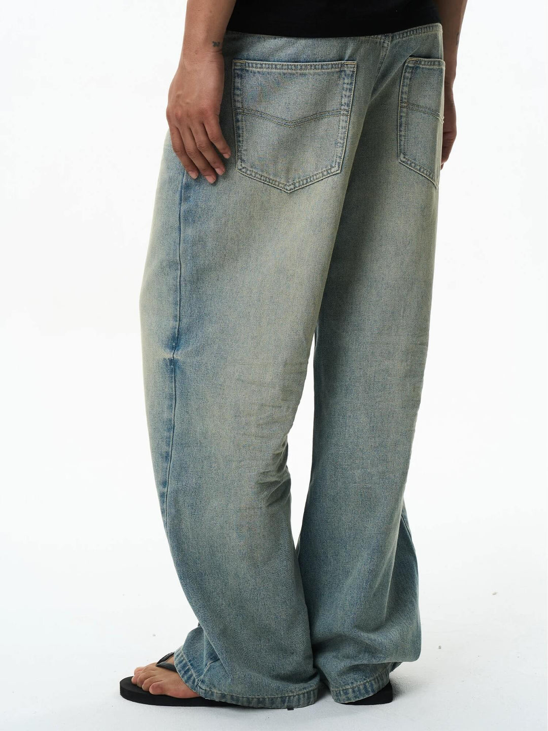EXITMODE BY BLIND NO PLAN 3D Whisker Washed Baggy Jeans | Face 3 Face