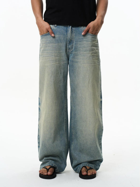 EXITMODE BY BLIND NO PLAN 3D Whisker Washed Baggy Jeans | Face 3 Face