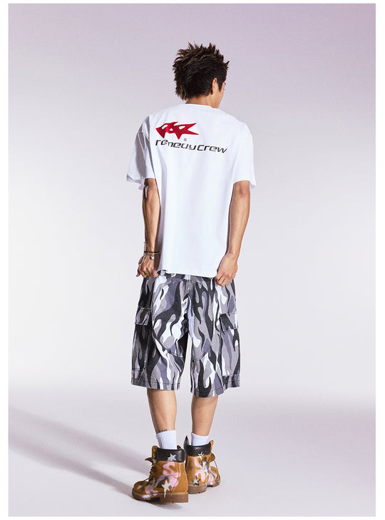 Remedy Flame Camouflage Work Cargo Shorts | Face 3 Face