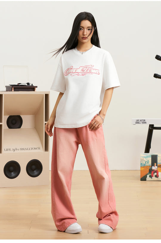 Small Town Kid Pearl Layered Embroidery Tee | Face 3 Face