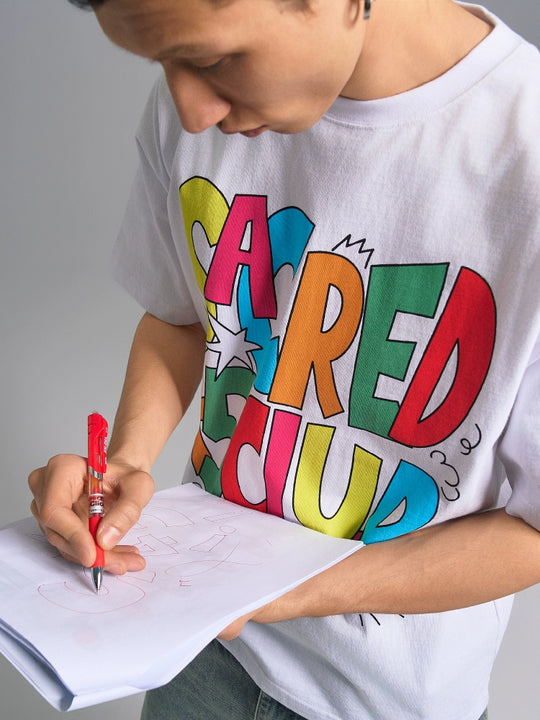 S45 Cartoon-Style Slogan Print Tee | Face 3 Face