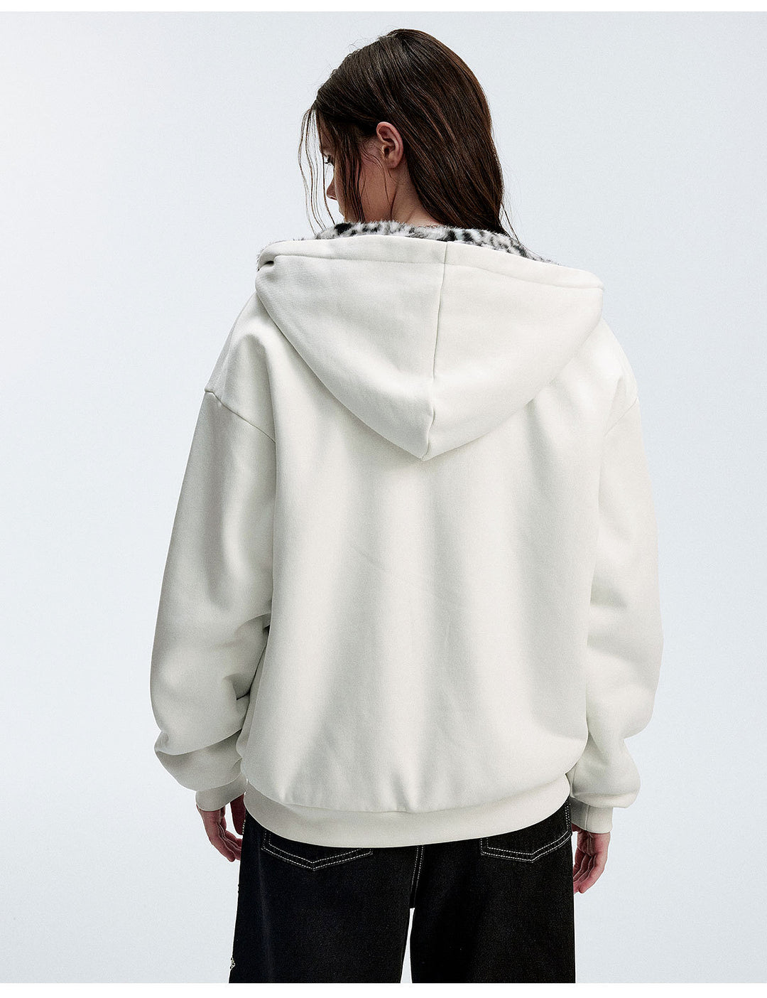 MEDM Reversible Leopard Fur Hooded Jacket | Face 3 Face