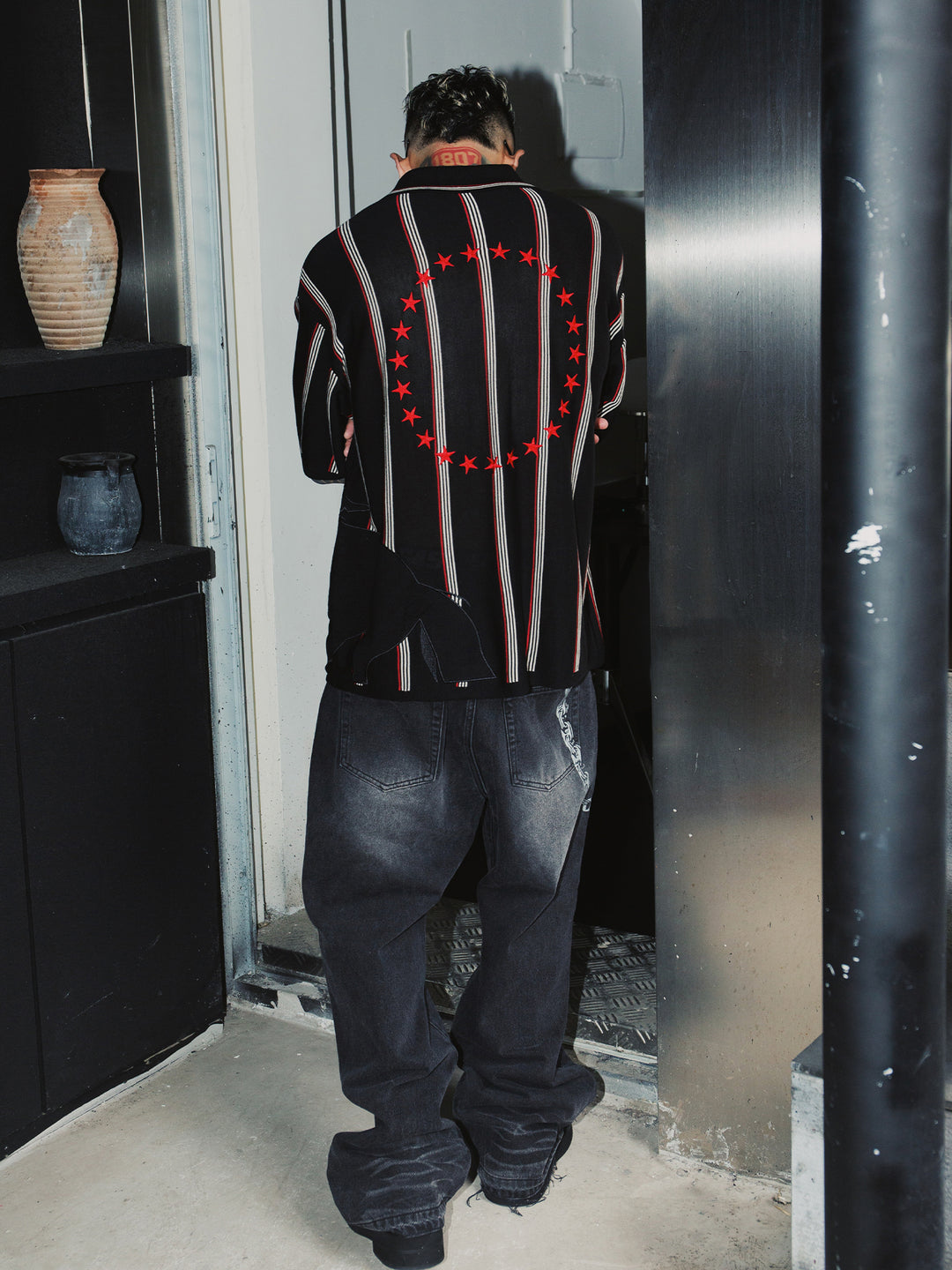 S45 Knitted War Horse Striped Polo | Face 3 Face