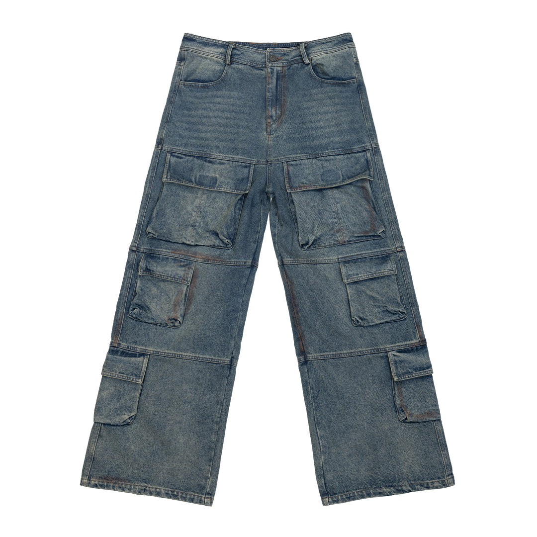 JHYQ Multi Pocket Work Denim Jeans