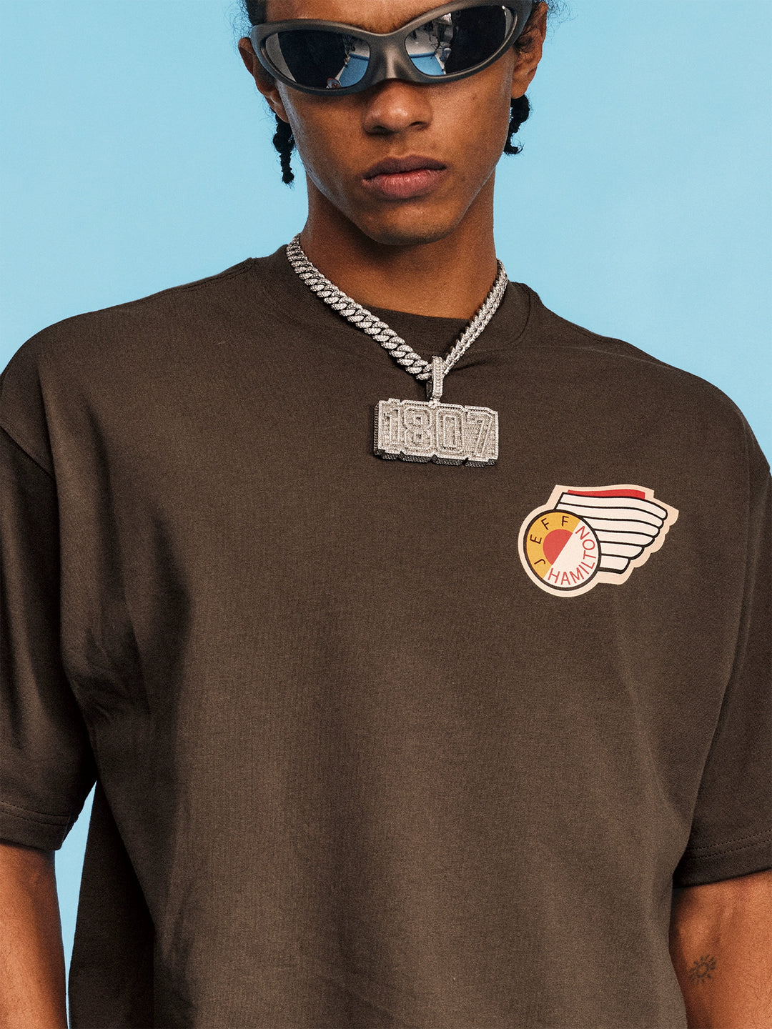 1807 Jeff Hamilton Small Logo Printed Tee | Face 3 Face