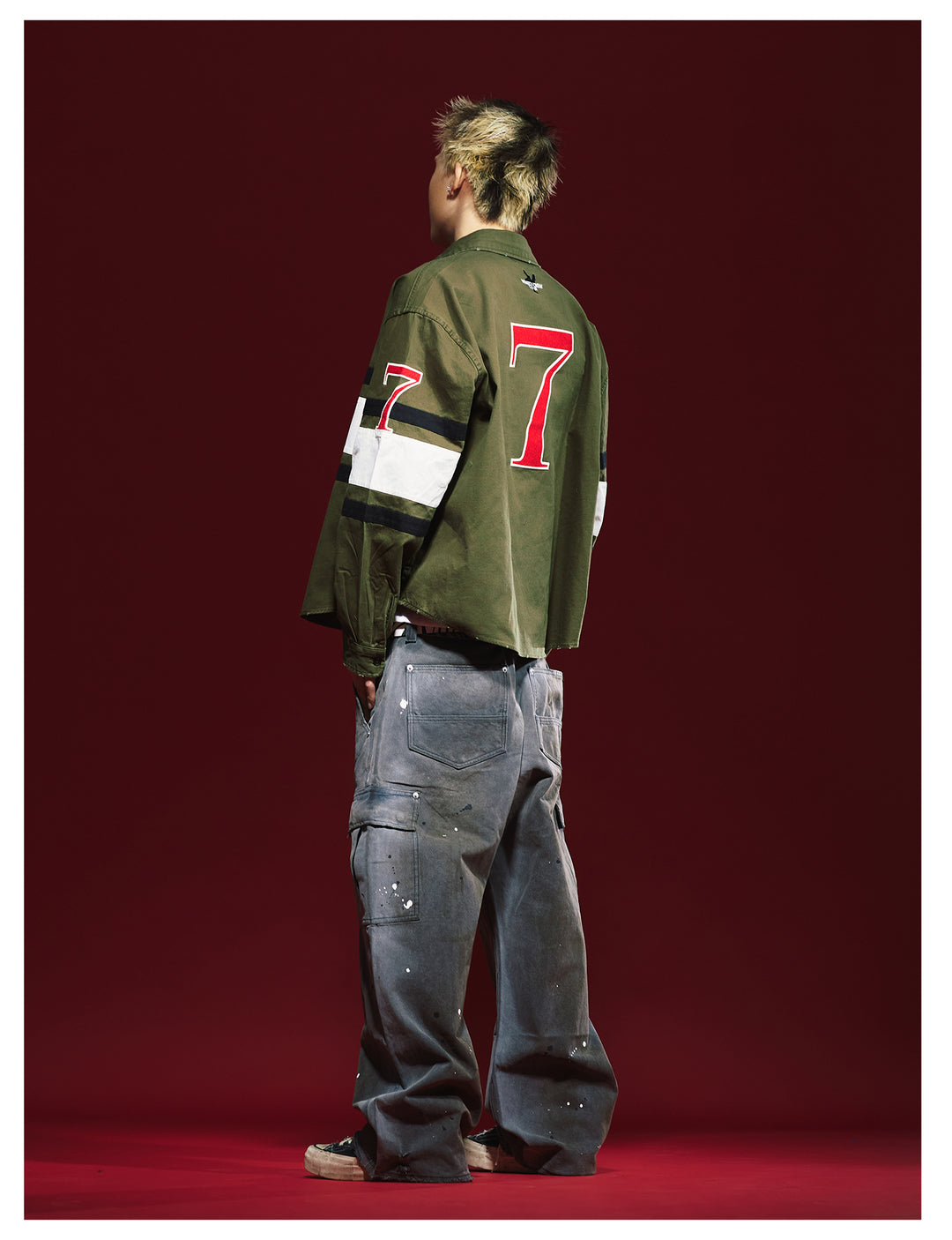 Remedy Washed Ink Splash Baggy Work Cargo Pants | Face 3 Face