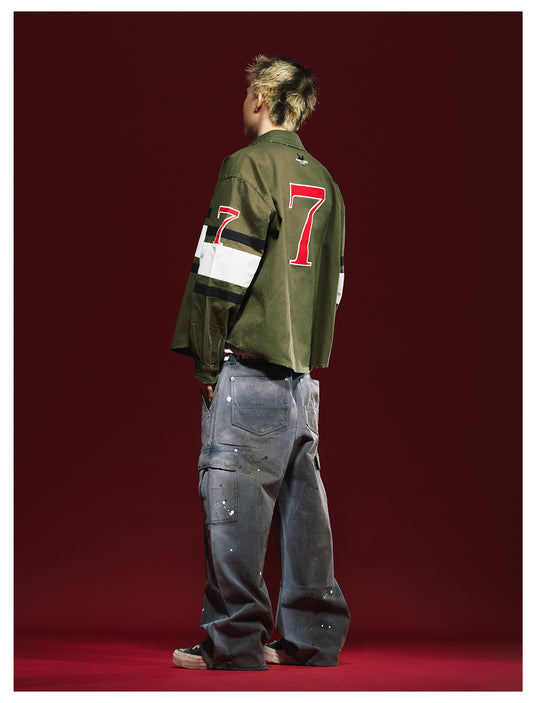 Remedy Washed Ink Splash Baggy Work Cargo Pants | Face 3 Face