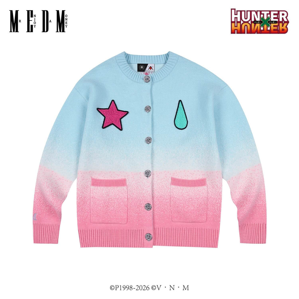 MEDM × HUNTER×HUNTER Hisoka Star and Teardrop Patch Gradient Cardigan | Face 3 Face