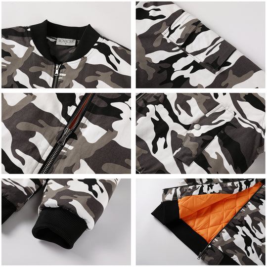 NOVACAM Camouflage MA-1 Military Jacket | Face 3 Face