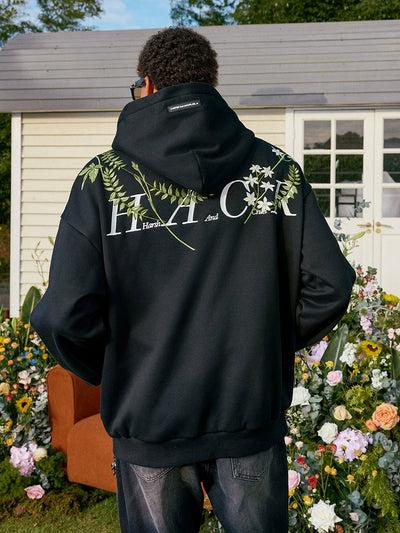 Harsh and Cruel Floral Garland Embroidered HACR Hoodie | Face 3 Face