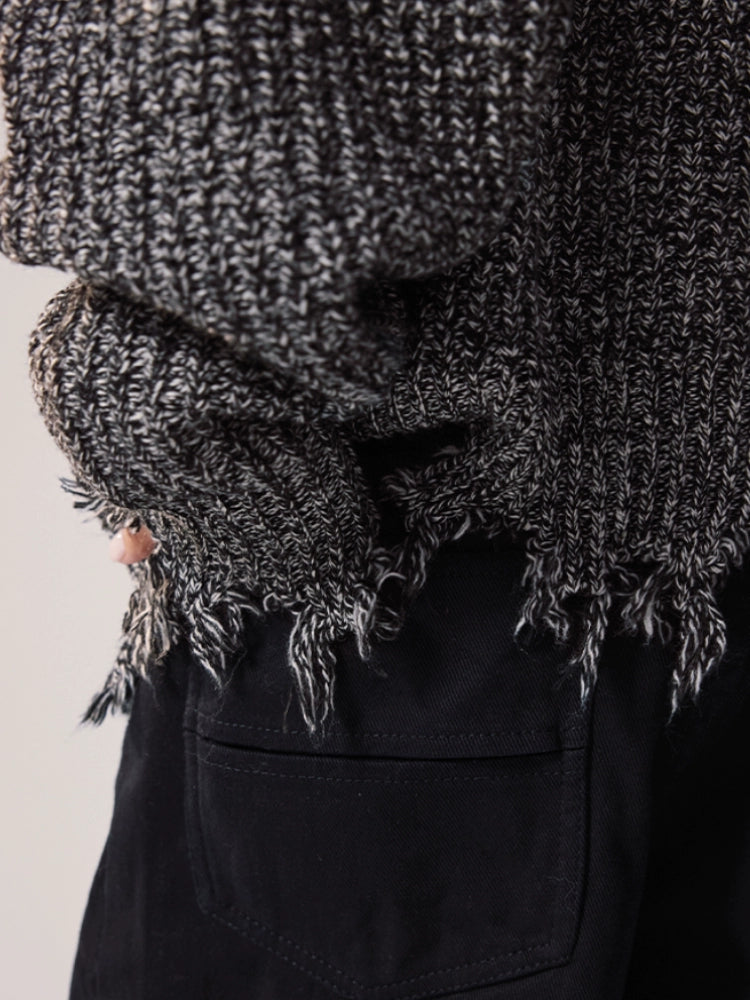 Remedy Distressed Hooded Zipper Knit Cardigan | Face 3 Face