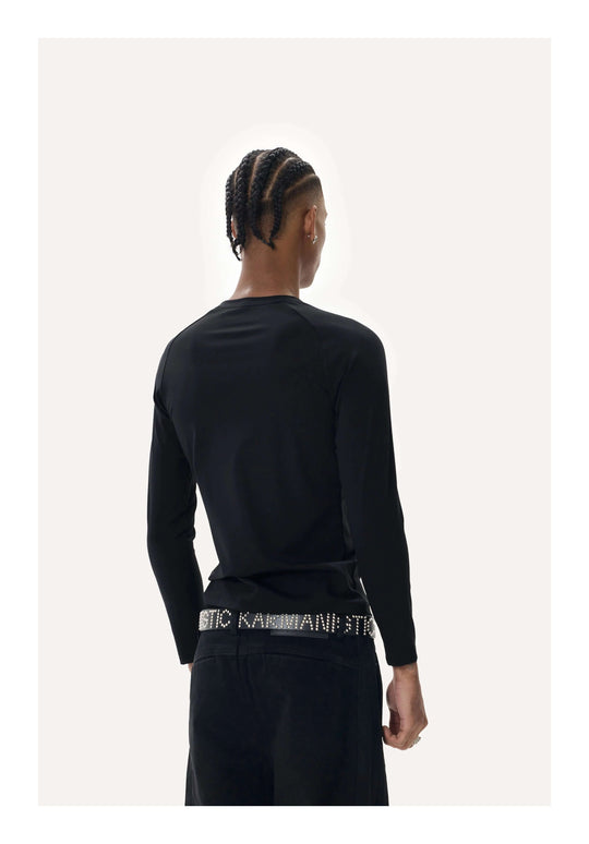 KARMANISTIC Quick Dry Stretch Fit Logo Embroidered Workout Long Sleeve Tee | Face 3 Face
