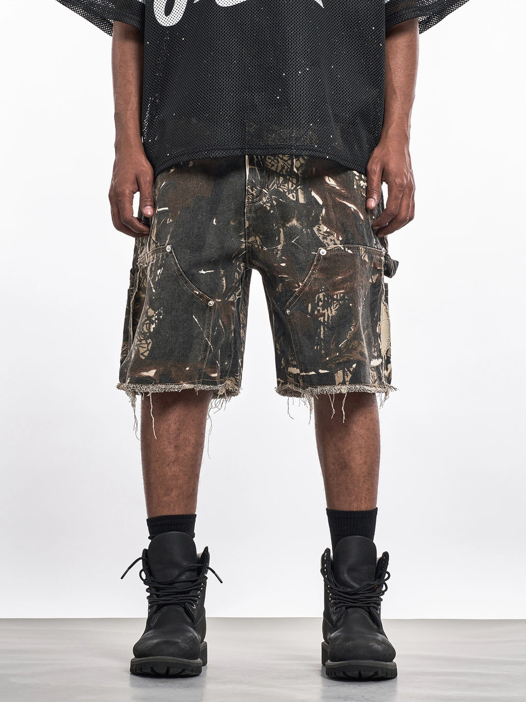 F3F Select Cutoff Double Knee Tree Camouflage Shorts | Face 3 Face