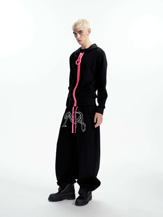 KARMANISTIC Studded Embroidered Baggy Sweatpants | Face 3 Face