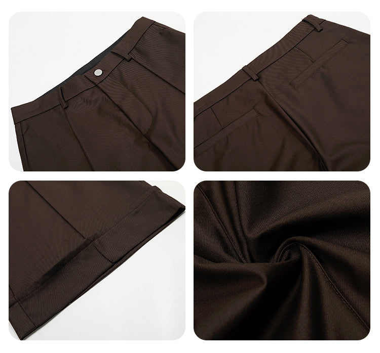 F3F Select Folded Leg Pleated Flared Suit Pants | Face 3 Face