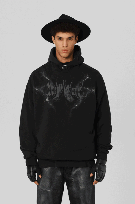 JHYQ Graffiti Print Hoodie