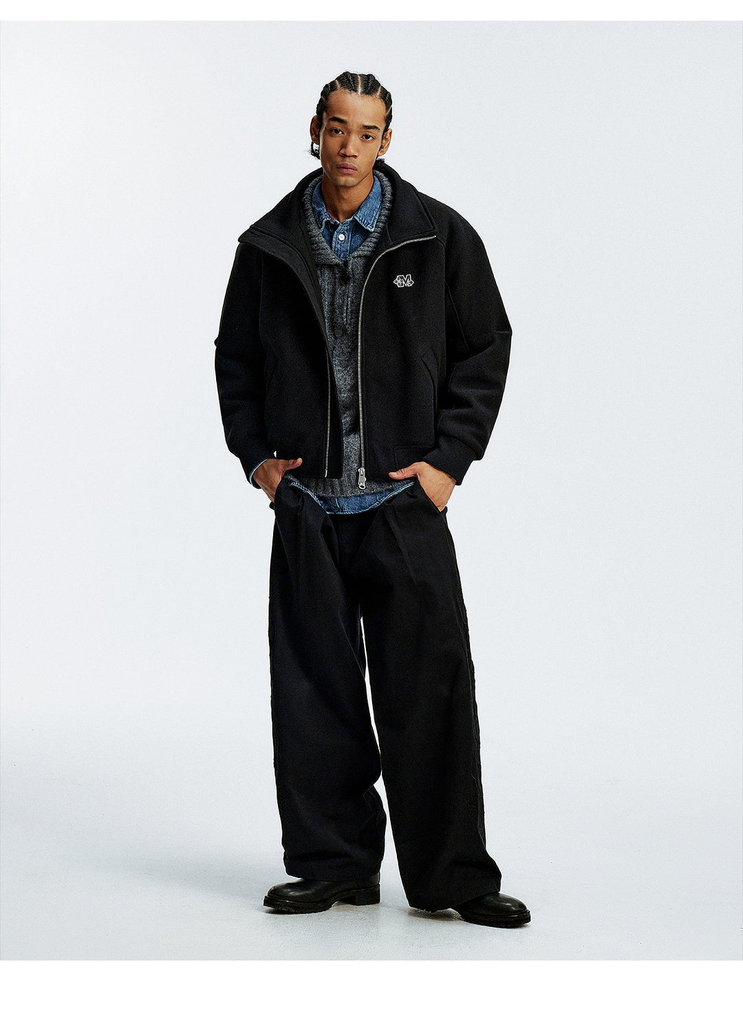 MEDM Metal Logo Tweed Jacket | Face 3 Face