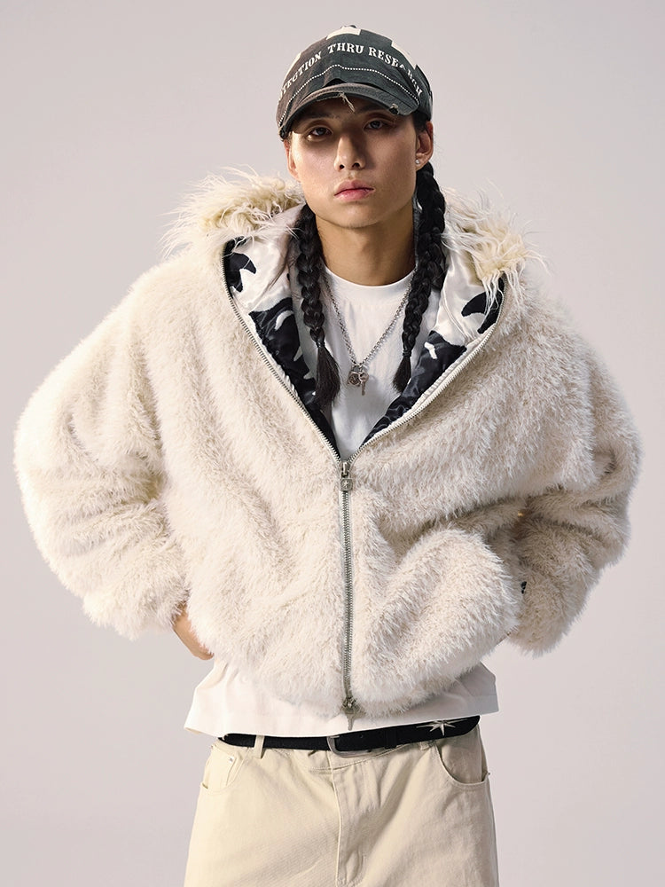 Remedy Faux Fur Mohawk Hooded Jacket | Face 3 Face