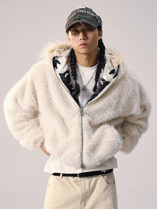 Remedy Faux Fur Mohawk Hooded Jacket | Face 3 Face