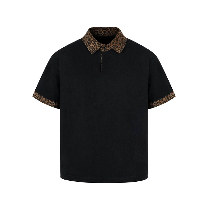 ANTIDOTE Leopard Patchwork Polo | Face 3 Face