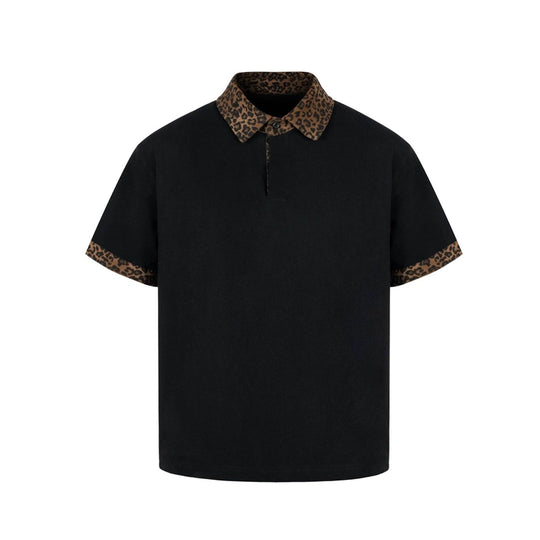 ANTIDOTE Leopard Patchwork Polo | Face 3 Face
