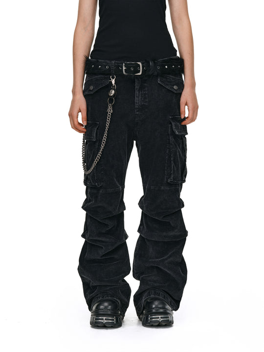 ANTIDOTE Heavy Wash Corduroy Multi Pocket Cargo Pants | Face 3 Face