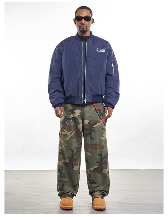 F3F Select Letters Embroidered MA-1 Bomber Jacket | Face 3 Face