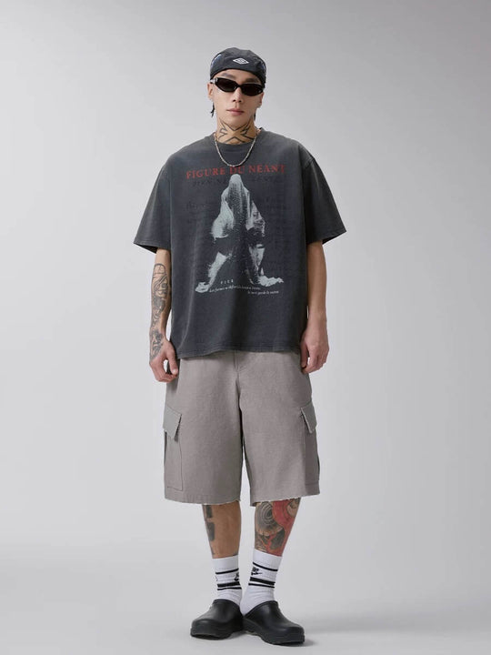 F2CE Cargo Pocket Distressed Baggy Shorts | Face 3 Face