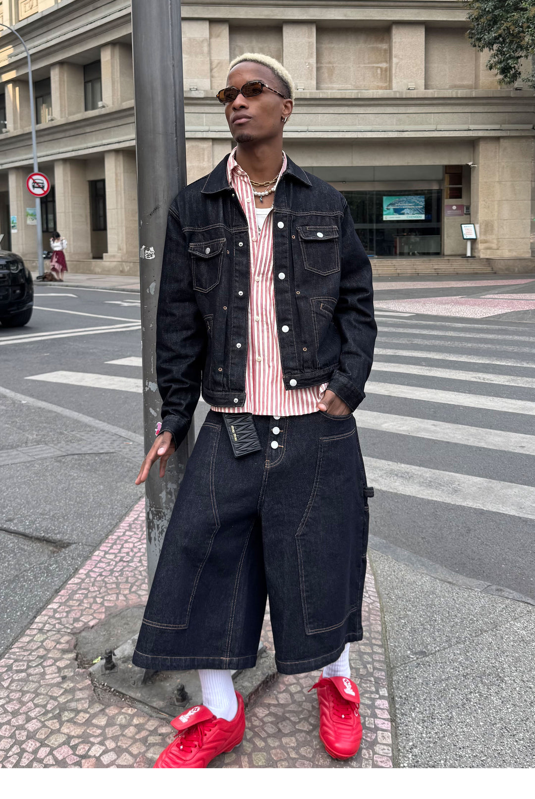 STEEPC Striped Boxy Wide Short Sleeve Shirt | Face 3 Face