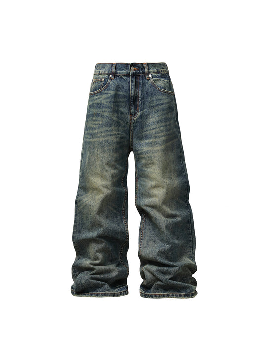 KARMANISTIC Washed Distressed Rhinestone Baggy Jeans | Face 3 Face