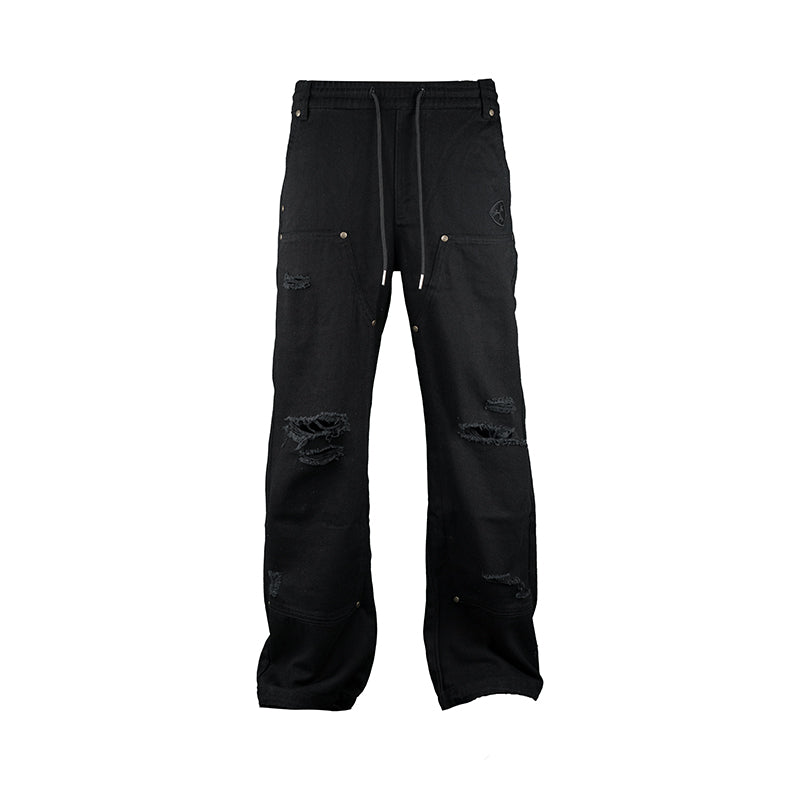 TGFCLUB 223 Distressed Double Knee Work Pants | Face 3 Face