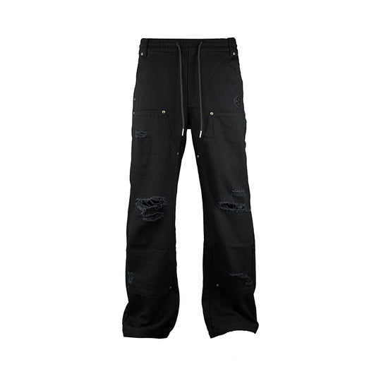 TGFCLUB 223 Distressed Double Knee Work Pants | Face 3 Face