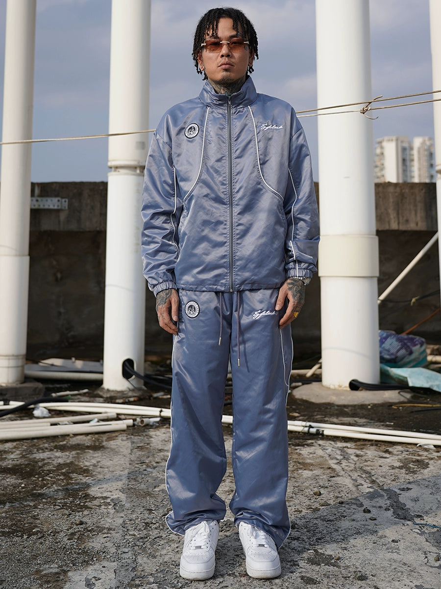 TGFCLUB Logo Patch Line Track Jacket and Track Pants | Face 3 Face