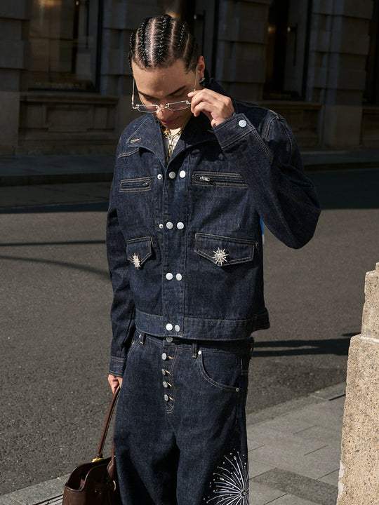 STEEPC Double Breasted Denim Jacket | Face 3 Face