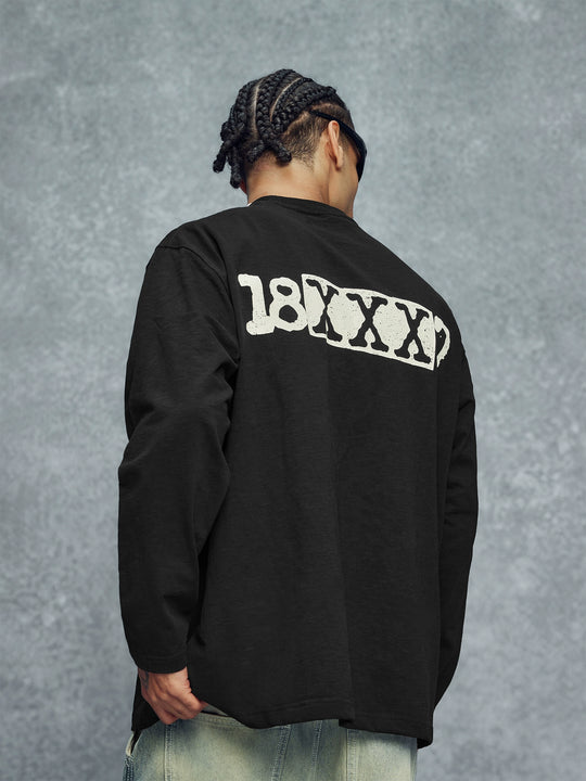 1807 18XXX7 Printed Basic Long Sleeve Tee | Face 3 Face