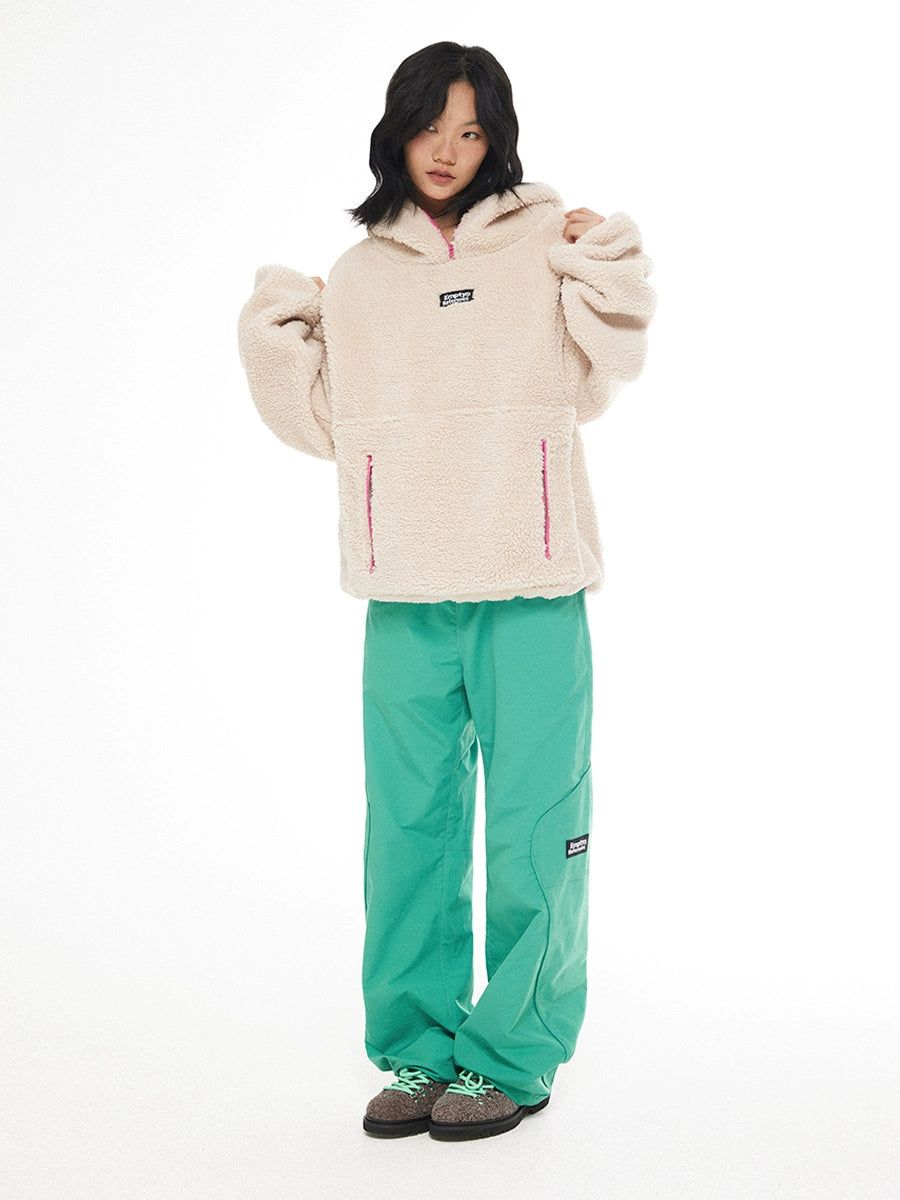 EMPTY REFERENCE Green Structure Split Design Loose Pants | Face 3 Face